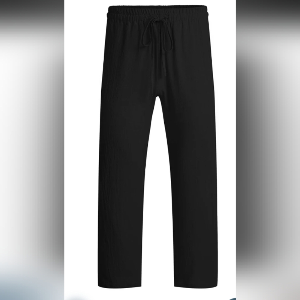 Men's Black Drawstring Pants